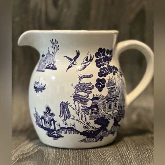 Blue Willow Pantry Collection Pitcher by Heritage Mint Ltd 6 1/4" Vintage - Picture 1 of 9